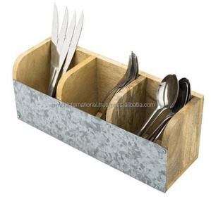 Couverts et ustensiles de coq en acier galvanisé, chariot d'outils de jardin en détresse - Product Image 1