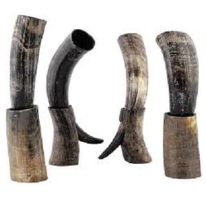 Vente en gros de corne faite à la main de Viking klaxon de service klaxon à boire vente à chaud produit de boisson tasse en corne pour la maison hôtel restaurant - Product Image 1