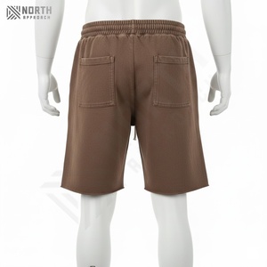 กางเกงขาสั้นซักได้สำหรับผู้ชายกางเกงขาสั้นผ้าแคนวาสแบบผูกเชือกแห้งเร็วพิมพ์โลโก้ได้ตามต้องการ - Product Image 4