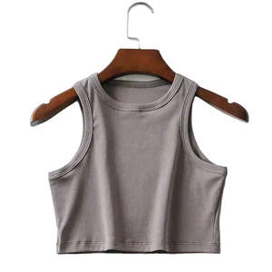 เสื้อกล้ามครอปเอวลอยสำหรับผู้หญิง2025สไตล์อินเทรนด์เสื้อครอประบายอากาศได้ดีดีไซน์ใหม่ - Product Image 5