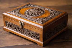 Artesanía de madera Eid regalo Ramadán Mubarak decoración del hogar regalo islámico Eid decoración Eid signo Eid caja de madera Cajas de Regalo - Product Image 3