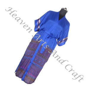 KL013 Beachwear Vintage Sari Kimono <b>Long</b>- Manufacturer of Beachwear Vintage Sari Kimono <b>Long</b> <b>Cardigan</b> Vintage Sari Kimono <b>Long</b> - Product Image 5