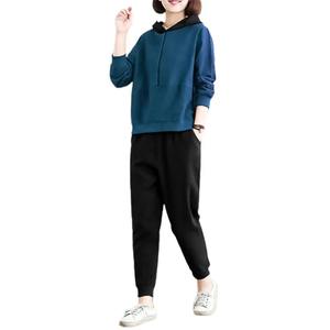 Conjunto de dos piezas de chándal para mujer, sudaderas con capucha cálidas de invierno y pantalones, jerséis, sudaderas para correr para mujer, ropa para mujer, trajes deportivos - Product Image 3