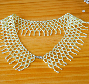 Collier de perles Vintage/collier de perles/collier bavoir/collier de perles Vintage frange perlé bandana - Product Image 2