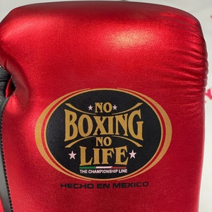 No Boxing No Life Red/Black Customized Laced Up Sparring Boxing <b>Gloves</b> For Sale Personalized Logo Training Fighting Martial Arts - Product Image 2