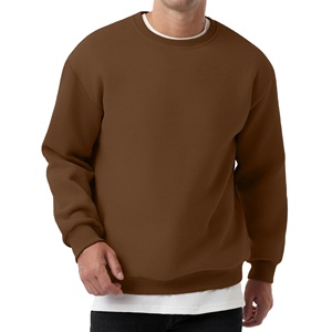 Sweat-shirts surdimensionnés personnalisés de grande taille, couleur unie, col rond, qualité supérieure, tissu doux et confortable, coupe décontractée pour hommes 2027 - Product Image 3