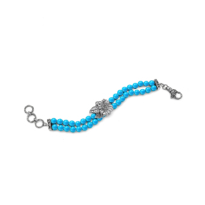 Bracelet à breloques Fine Charm Sleeping Beauty Turquoise Bali Argent Sterling 57,64 Cts - Product Image 2