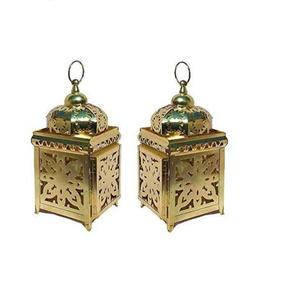 Nueva Lámpara de Vela Dorada con Diseño Grabado, Acabado Chapado en Oro, Mini Lámpara de Vela, Lámpara de Metal para Velas T-light, Lámpara Colgante - Product Image 3