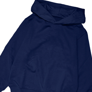 Sudadera con Capucha Extra Grande Color Azul Marino, Unisex, de Algodón y Felpa, Sudadera con Capucha Informal de Invierno, Proveedor Mayorista Personalizado - Product Image 2