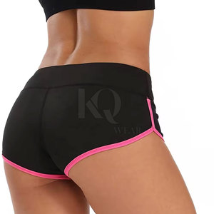 กางเกงขาสั้นออกกำลังกายเอวสูง ผ้าสเตรช ระบายอากาศ เป็นมิตรกับสิ่งแวดล้อม แห้งเร็ว ผลิตจากสแปนเด็กซ์/โพลีเอสเตอร์ สวมใส่สบาย - Product Image 4