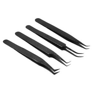 Pinces à épiler Sevmek Surgical ZM-ET-2186, pointe en acier inoxydable à prise diamantée, précision, durabilité, antistatique, pointes lisses - Product Image 3