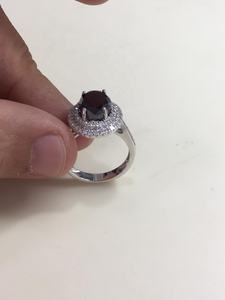 High Quality Solid Gold 18K 14K Engagement <b>Rings</b> <b>Black</b> Oval Cut Natural Diamonds Trendy Style for Women's Weddings Anniversaries - Product Image 4