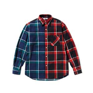 เสื้อเชิ้ตผ้าสักหลาดลายตารางสองสี [HPP-2358] เสื้อผู้ชายลำลอง ผ้าฝ้ายทอ 100% ไซส์ 6XL - Product Image 1