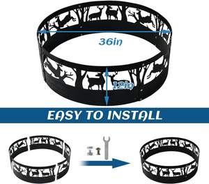 Prix d'usine Anneau de foyer en acier galvanisé avec peinture à haute température Mini brûleur de foyer sans fumée Feu de camp en gros OEM - Product Image 2