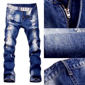 2025 vente en gros fabricant personnalisé Streetwear hommes Denim jean coupe ample jean droit Baggy jean - Product Image 4