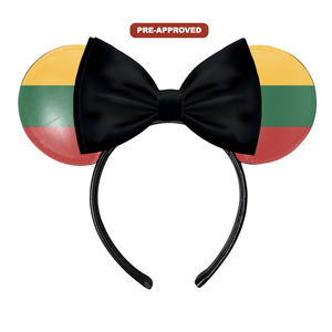Custom Made-to-Order Headband with <b>Mouse</b> Ears Design and Bowknot Vinyl Material Universal Fit-H.E.R. Accessories PRC Origin - Product Image 1