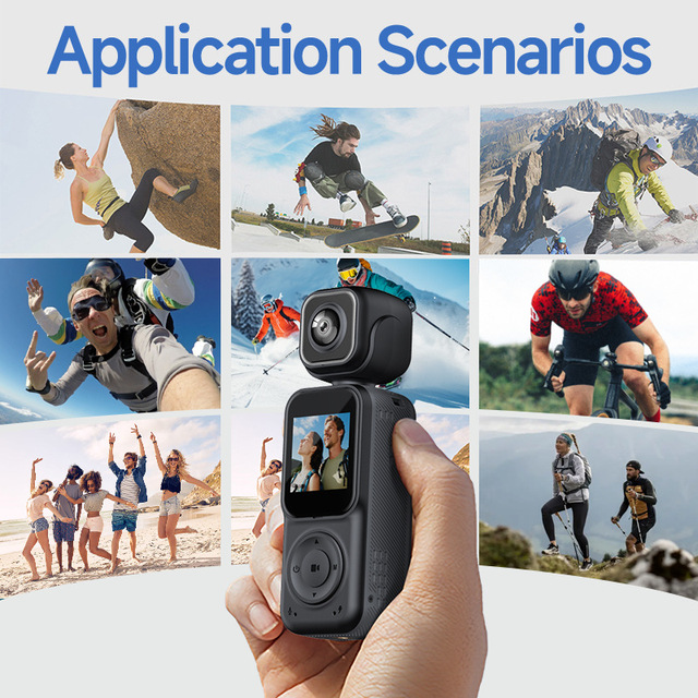 4K Body Worn Camera Handheld Rotatable Lens 1.5" Display WiFi APP Long Recording 8-10H Factory Direct OEM