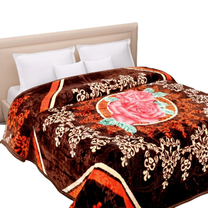 ผ้าห่ม2ชั้นพิมพ์ลายสำหรับเตียงคู่ผ้าห่มขนมิงค์ทำจากโพลีเอสเตอร์ให้ความอบอุ่น - Product Image 1