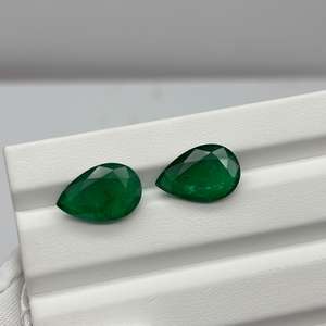 ลูกแพร์10 CT เจียระไนแบบมรกตธรรมชาติอัญมณีหลวมสำหรับทำเครื่องประดับสุดหรูจากผู้ผลิตอินเดีย - Product Image 1