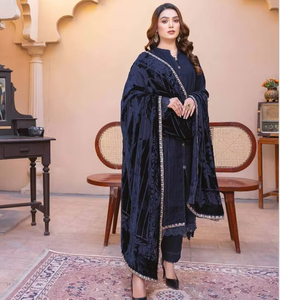 Famosa marca pakistaní, ropa de invierno, vestido Shalwar Kameez para damas, tela de lana transpirable, alta calidad de exportación, indio paquistaní - Product Image 1