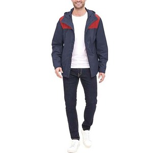 High Street hommes vêtements coupe-vent vestes extérieur léger manteau de pluie fermeture éclair à capuche hiver Polyester vestes hommes 450g - Product Image 5