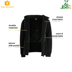 Sudadera con capucha Sherpa de invierno personalizada para hombre, forro polar de algodón y poliéster con cremallera Vintage de doble capa, estampado en relieve, transpirable, óptimo - Product Image 5