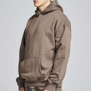 Hombres de alta calidad 100% algodón grueso pesado francés Terry Fleece pulóver con capucha personalizado de gran tamaño Drop Shoulder Hoodies para hombres - Product Image 2