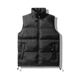Chaleco acolchado sin mangas personalizado para hombre, chaqueta de invierno repelente al agua con cremallera, ropa exterior ligera, suministro directo de fábrica - Product Image 5
