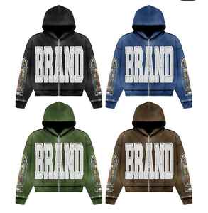 Chándal con capucha de gran tamaño, ropa de calle, conjunto de Sudadera con capucha, chándal ajustado con capucha, venta al por mayor, chándal de dos piezas a la moda - Product Image 2