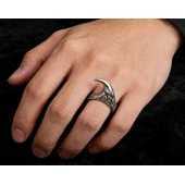 Bague anti-stress en acier inoxydable plaqué or avec chiffres pour homme - Style vintage et intemporel - Product Image 6