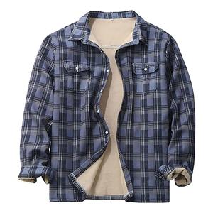 Veste matelassée avec poches à revers automne hiver chaude mode décontractée coupe-vent carré à carreaux manteaux vêtements d'extérieur pour hommes veste d'hiver pour hommes - Product Image 2