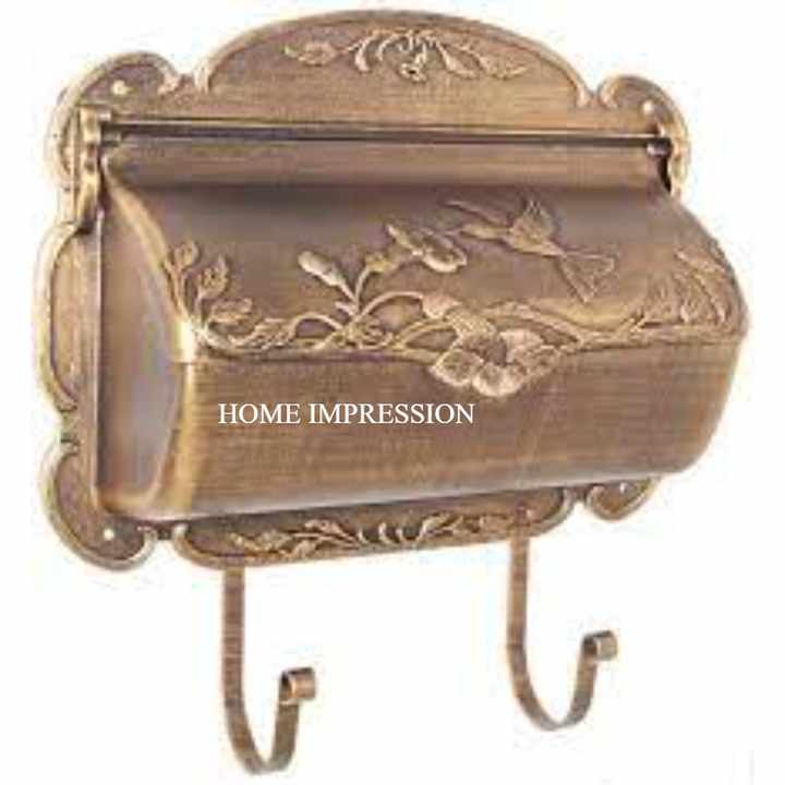Wholesale Outdoor Garden Decorative Mailboxes Wall Mount Decorative Galvanized Brown Color Post Box on Sale In Reasonable Price