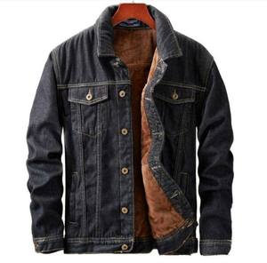 Men's High Quality Cham King Vintage Style <b>Denim</b> <b>Jacket</b> 100% Cotton <b>Acid</b> <b>Wash</b> for Winter Casual Embroidery Decoration - Product Image 1