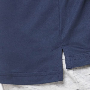 Camiseta lisa de alta calidad para hombre, tejido de punto transpirable de secado rápido con estampado de logotipo personalizado, cierre de cremallera de patrón sólido - Product Image 5