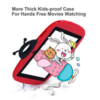C idea Fabricant Quad Core WIFI Tablette pour enfants 4 + 32 Go TF512Go 7 pouces Tablette pour enfants Android 12 pour l'éducation avec étui (rouge)