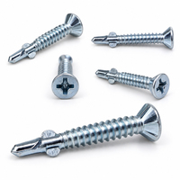 Blue Zinc Carbon Steel Winged Self Drilling Screws for Attaching Timber Components to Steel Frames