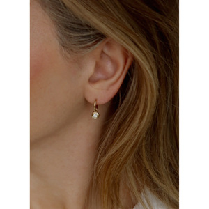 Cosette <b>Huggie</b> Diamond Earrings - Product Image 2