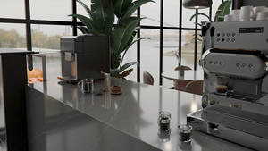 Encimera de cocina de cuarzo Alpin Carrara, superficie de piedra prefabricada para uso en construcción. - Product Image 3