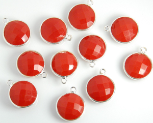 อะมาโซไนท์ลูกปัดแบบวงแหวนคู่ขนาดประมาณ12มม. ขั้วต่อชุบทองสำหรับทำของขวัญฤดูร้อนแบบทำมือ - Product Image 3