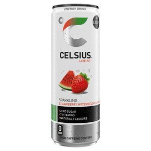เครื่องดื่มชูกำลังซีเซลส์ 355 มล. รสสปาร์คกลิ้ง ไม่มีน้ำตาล คาเฟอีนสูง รสสตรอว์เบอร์รีแตงโม รสชาติจากธรรมชาติ - Product Image 5