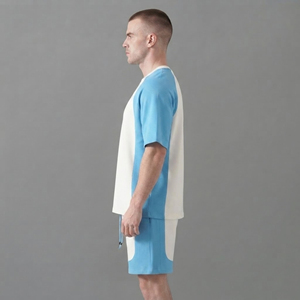 Ensemble court pour homme personnalisé OEM/ODM, imprimé, style streetwear, décontracté, été, 100% coton, respirant, écologique, séchage rapide - Product Image 3