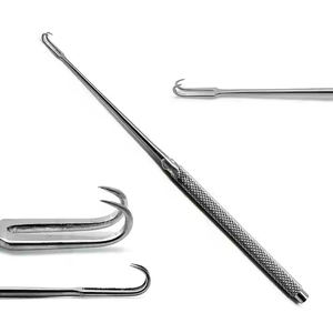 Instrumentos Quirúrgicos Microdermales Manuales Reutilizables de Alta Calidad, Gancho para Piel de Acero Inoxidable - Product Image 1