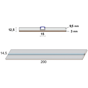 Bán thành phẩm 14.5x200 cm Bảng điều khiển thương mại ánh sáng dẫn thiết kế với thạch cao fiberboard nhôm hồ sơ - Product Image 6