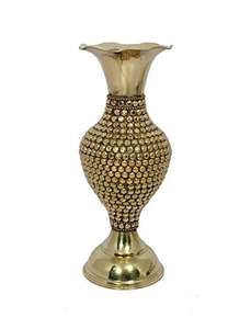 Florero de latón decorativo de estilo floral de latón OEM ODM personalizado de larga duración para el hogar florero de latón caro Macetas - Product Image 4