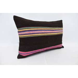 Multicolor Bohemian Kilim Pillow 16x24 Inch Luxury <b>Silk</b> <b>Cushion</b> Woven Vintage Print Pattern for Sofa Floor Use for Christmas - Product Image 3