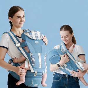 9-in-1 Ergonomic Baby <strong>Carrier</strong> Newborn to <strong>Toddler</strong> Foldable Portable Hip Seat <strong>Backpack</strong> Breathable Mesh Outdoor Hiking 20kg Load - Product Image 1