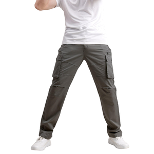 Pantalones Cargo para Hombre, Multibolsillos, Casuales, Transpirables, Cintura Media, Tela de Alta Calidad, Suaves y Cómodos, Grandes Ofertas al por Mayor - Product Image 1