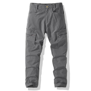 Pantalones Cargo de algodón informales de otoño para hombre, ropa de calle frontal plana con bolsillo de tela Oxford, senderismo, nueva venta al por mayor - Product Image 3