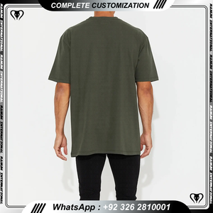 เสื้อยืดโอเวอร์ไซส์ผ้าคอตตอนพิมพ์ลายไหล่ตกไซส์สำหรับผู้ชายขนาดใหญ่พิเศษ - Product Image 6