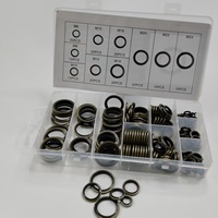 Kit d'assortiment de joints et rondelles composites de haute qualité, en caoutchouc et laiton noir, dureté 70-90 Shore, température 40~260°C